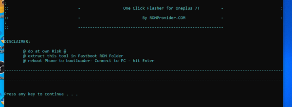 OnePlus 7T Fastboot Flash Tool