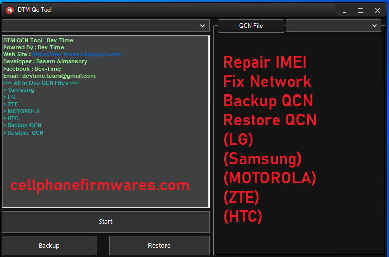DTM QCN Tool For Repair Network