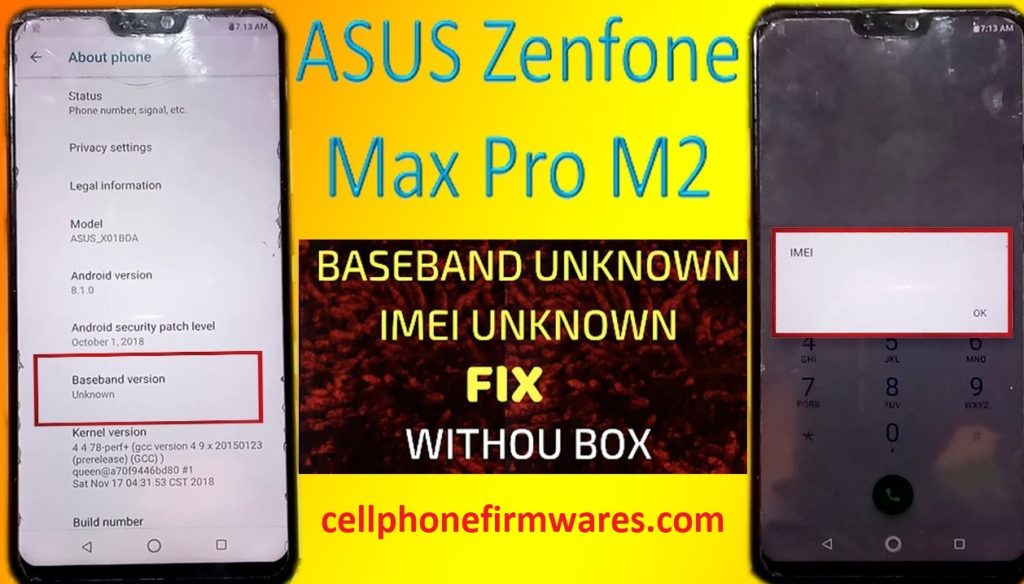 Asus Zenfone Max Pro M2 Baseband Unknown