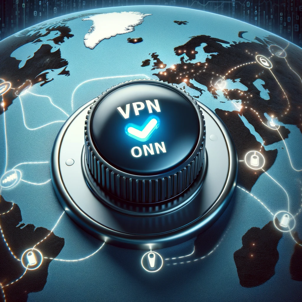 A toggle switch indicating VPN on and off, symbolizing the action of enabling or disabling VPN services for connectivity troubleshooting