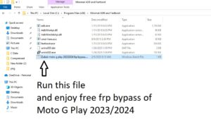 Moto G Play 2023-2024 frp bypass one click software